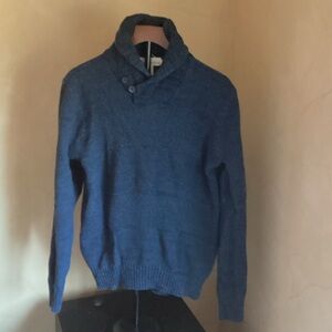 H&M Men's Turtleneck Sweater in Deep Blue